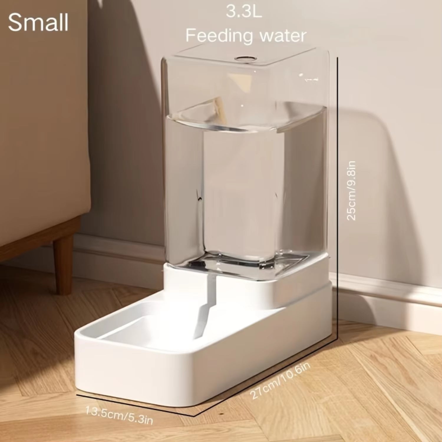 Automatic Pet Feeder & Water Dispenser Set - Gravity-Fed, Durable Plastic for Dogs & Cats