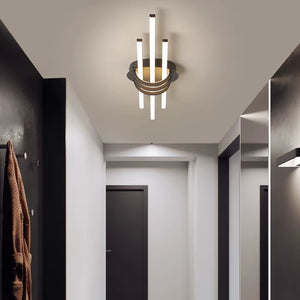 Modern Chandelier Lighting,Ceiling Lights for Hallway,Dimmable Modern Ceiling Lights for Living Bedroom,Black/White L80/110Cm