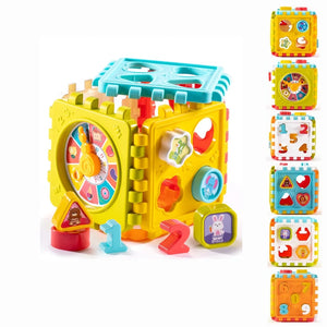 6-In-1 Activity Cube, Baby Educational Musical Toy, Early Development Learning Toys with 6 Different Activities, Best Gift for Babies