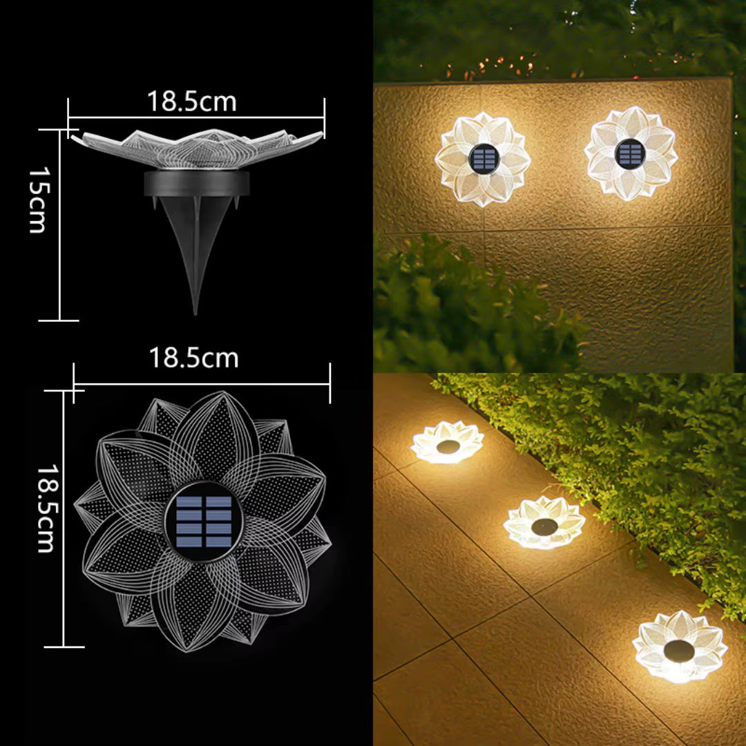 1Pc Solar Acrylic Garden Buried Light Outdoor Garden Light Waterproof Outdoor Luminous Wall Decoration Wall Washing Light