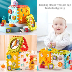 6-In-1 Activity Cube, Baby Educational Musical Toy, Early Development Learning Toys with 6 Different Activities, Best Gift for Babies