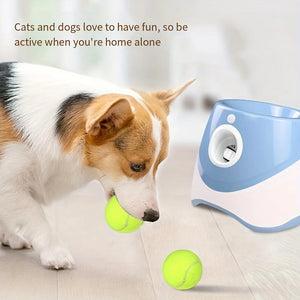 Outdoor Pet Automatic Tennis Ball Launcher - Dog Training Toys - Interactive Pet Toy for Fetch Training and Exercise