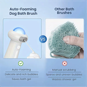 Pet Automatic Shampoo Soap Dispenser Wireless Electric Cat Foaming Machine Pet Rechargeable Cleaning Bath Shampoo Foam Sprayer