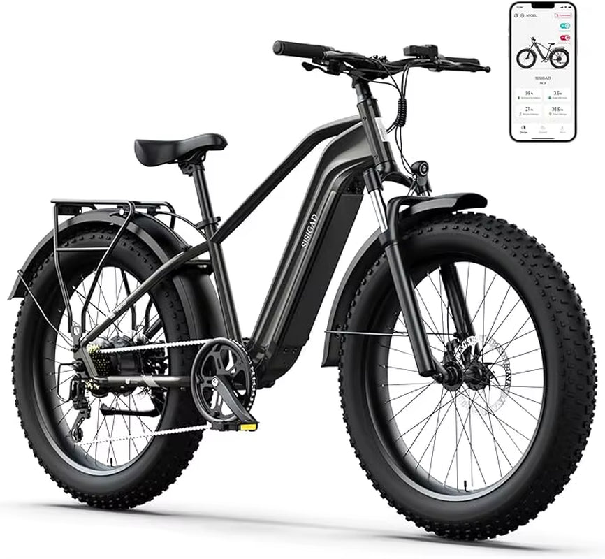 Electric Bike,1500 W(Peak) Motor, Speed Can Reach 28 Mph Electric Bikes for Men,, 48V Battery, Max Travel 60 Miles