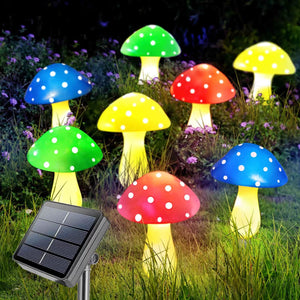 12Pcs LED Solar Mushroom Light Outdoor Garden Decor Waterproof Fairy Light Solar String Light Pathway Lawn Lamp Garden Light