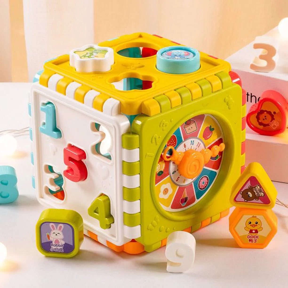 6-In-1 Activity Cube, Baby Educational Musical Toy, Early Development Learning Toys with 6 Different Activities, Best Gift for Babies