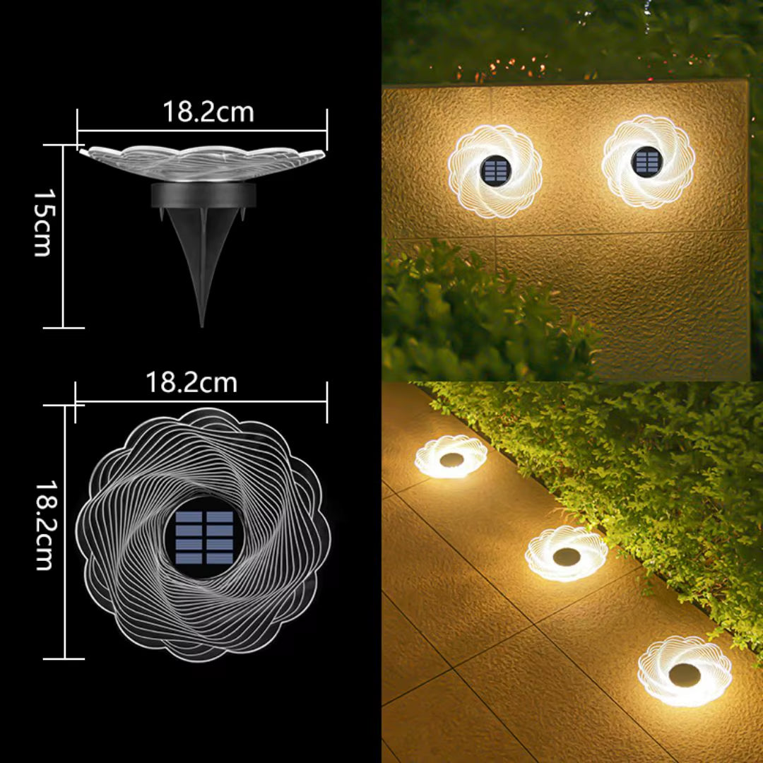 1Pc Solar Acrylic Garden Buried Light Outdoor Garden Light Waterproof Outdoor Luminous Wall Decoration Wall Washing Light
