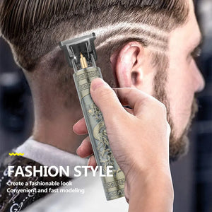 Vintage T9 Electric Hair Cutting Machine Hair Clipper Professional Men Shaver Rechargeable Barber Trimmer for Men Dragon Buddha