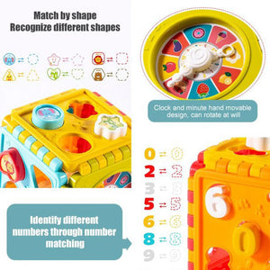 6-In-1 Activity Cube, Baby Educational Musical Toy, Early Development Learning Toys with 6 Different Activities, Best Gift for Babies