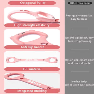 Fitness Pulling Rope 8 Word Yoga Gym Pulling Rope Non-Slip Handle Exercise Tube Band Resistance Bands Arms Silicone Figure-8