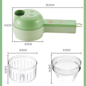 4 in 1 Handheld Electric Vegetable Cutter Wireless Chop Garlic Mash Minced Slice Onion Cutting Multifunctional Cooking Gadget