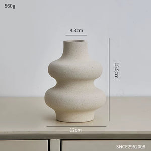 Nordic Style Ceramic Vase Decoration White Vase Modern Home Decoration Flower Pot Vase Decoration Home Living Room Decoration