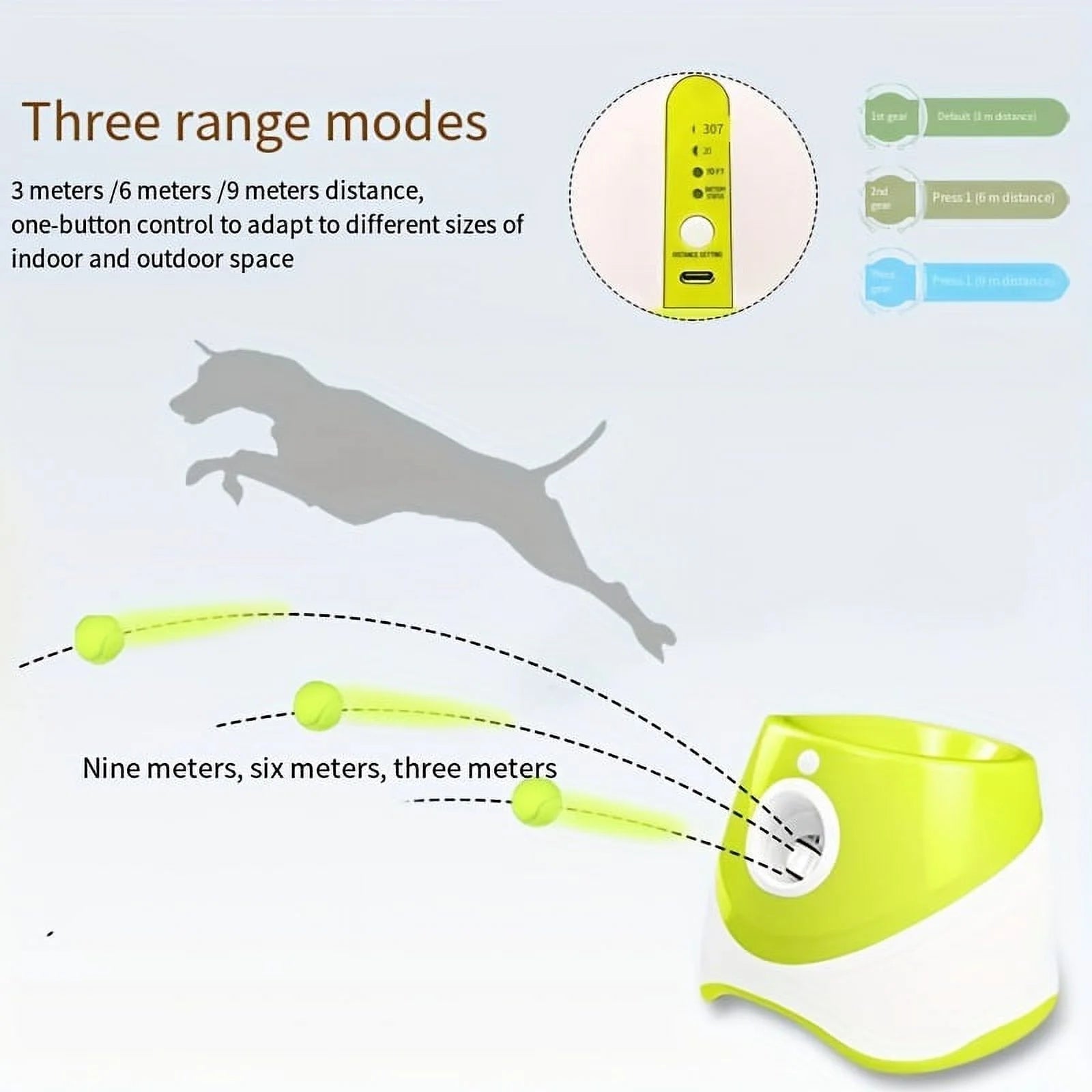 Outdoor Pet Automatic Tennis Ball Launcher - Dog Training Toys - Interactive Pet Toy for Fetch Training and Exercise