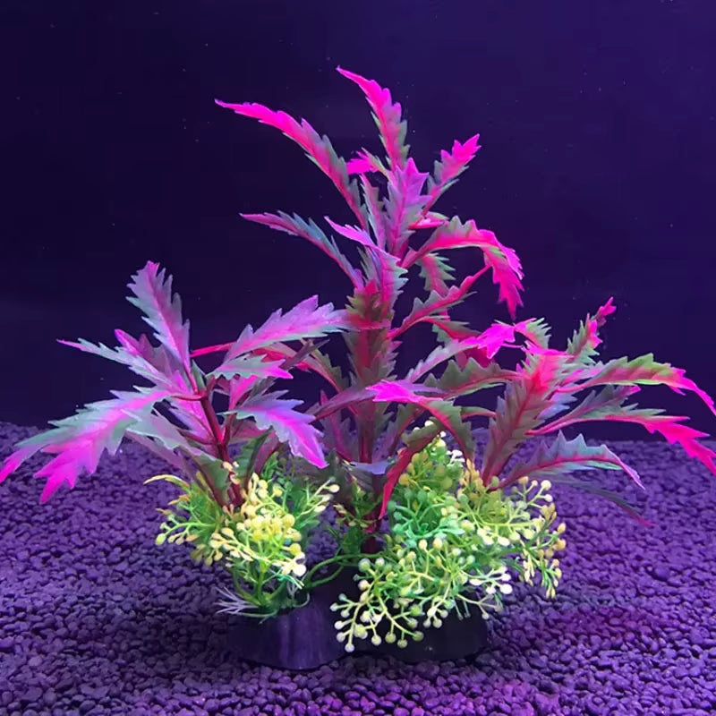 12 Kinds Aquarium Decorative Plants Water Plants Decorative Fish Tank Decoration Artificial Plants Accessories Iandscaping 14Cm