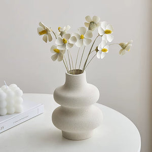 Nordic Style Ceramic Vase Decoration White Vase Modern Home Decoration Flower Pot Vase Decoration Home Living Room Decoration