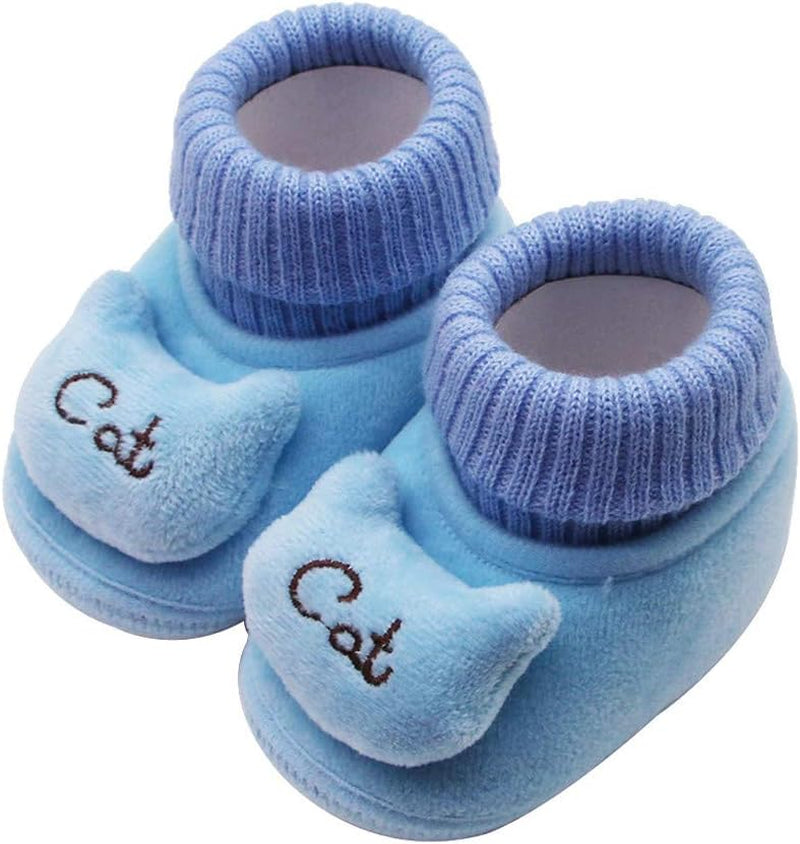 Infant Newborn Baby Girls Cashmere Plush Cat Winter Boots Soft Sole Warm Shoes Baby Girls Shoes Toddler Walkers K167