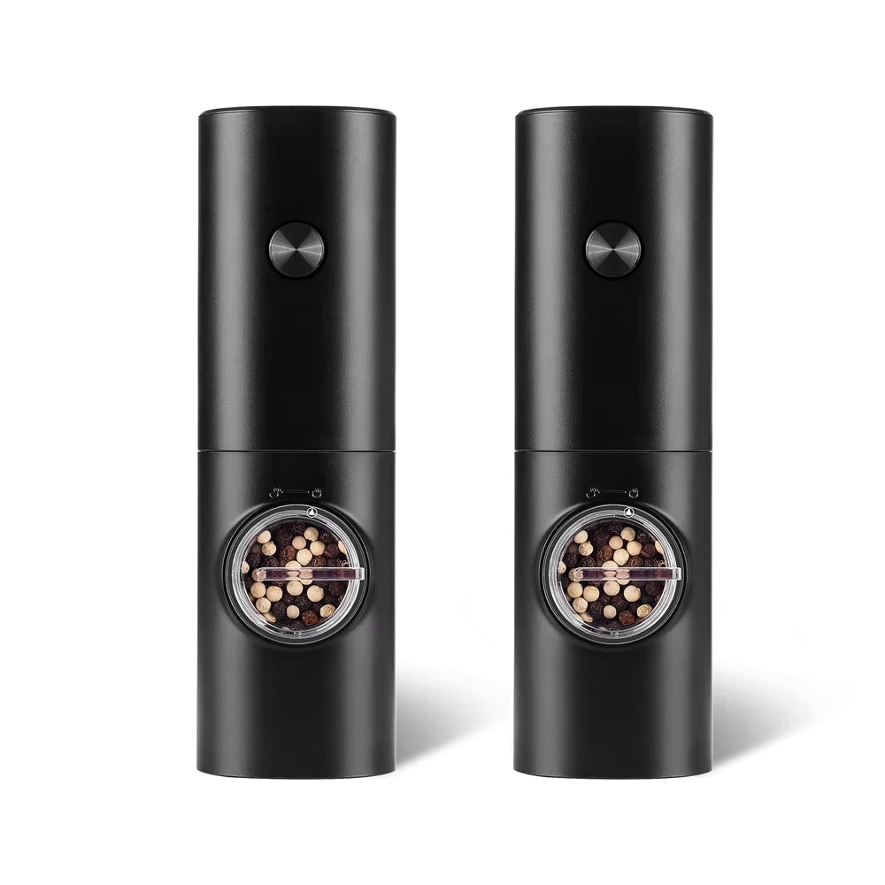 Electric Salt and Pepper Grinder with Adjustable Coarseness Refillable Mill Battery Powered Kitchen Automatic Gadget