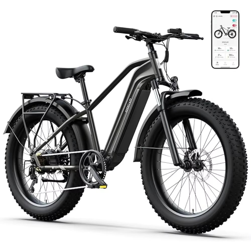 Electric Bike,1500 W(Peak) Motor, Speed Can Reach 28 Mph Electric Bikes for Men,, 48V Battery, Max Travel 60 Miles