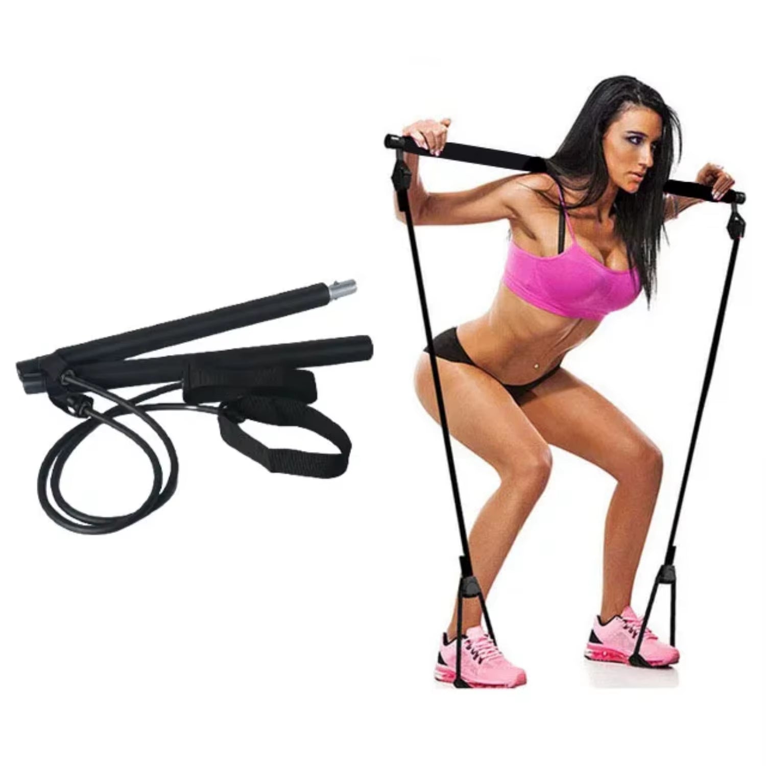 Premium Adjustable Resistance Bands Trainer for Crossfit, Yoga, Pilates - Efficient & Portable Fitness Accessory