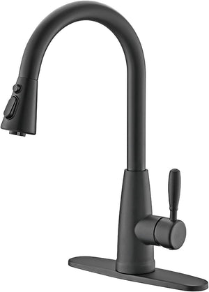 Kitchen Faucet, Splash Proof, Kitchen Sink Faucet, Sink Faucet Kitchen, Kitchen Faucet Pull-Down, Faucet with Sprayer, Bar Faucet, Stainless Steel, Matte Black,  PB1029