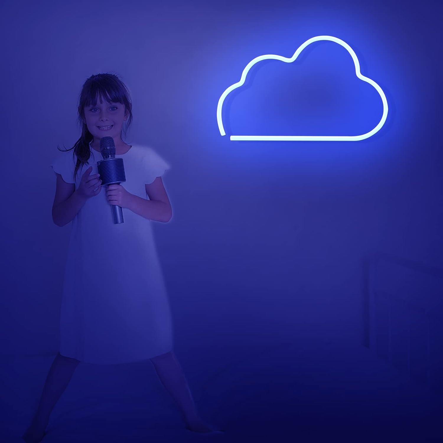 Cloud Led Light Led Light Sign,Cloud Neon Signs Blue Neon Signs for Bedroom Light up Sign Gothic Bedroom Decor Light up Signs for Wall Decor