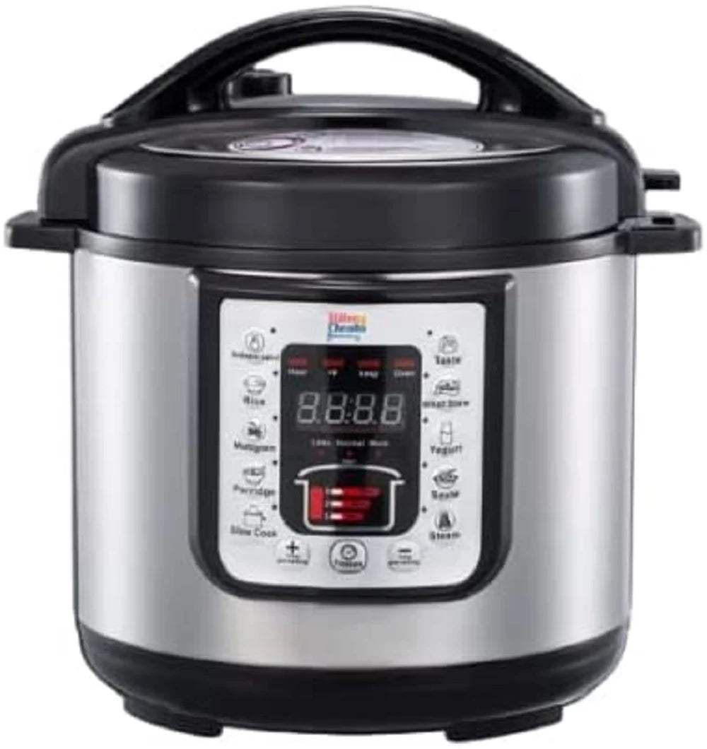 Win4 Deals 6 Qt 8 in 1 Multi-Use Electric Pressure Cooker for Rice Silver