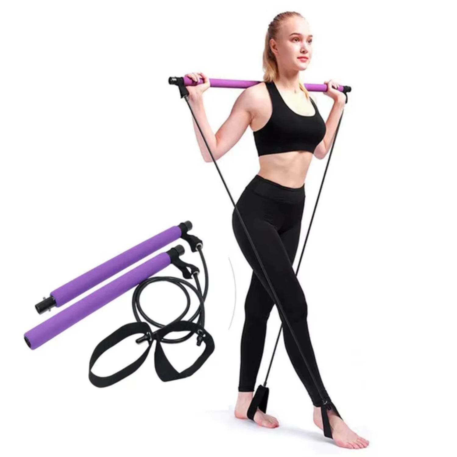 Premium Adjustable Resistance Bands Trainer for Crossfit, Yoga, Pilates - Efficient & Portable Fitness Accessory