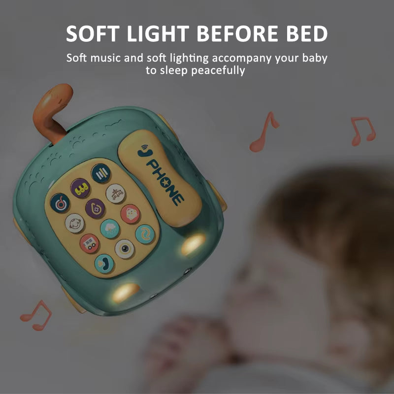 Baby Educational Learning Toys 0 12 Months Montessori Lights Musical Piano Mobile Phone Girl Kids Child Telephone Story Machine