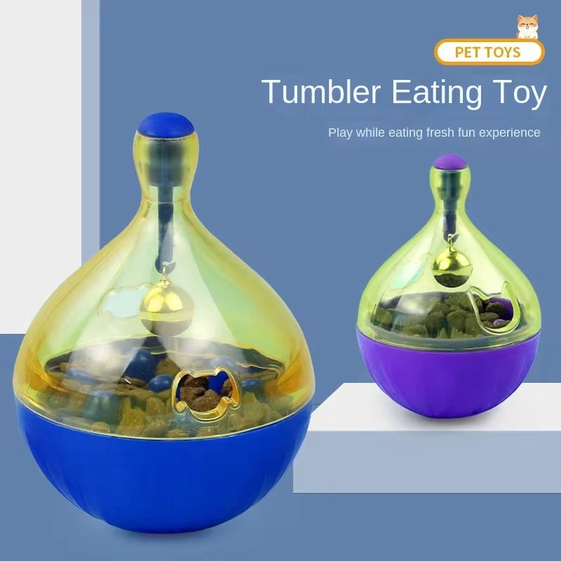 Pet Cat Fun Bowl Feeding Toys Dog Tumbler Feeder Puppy Kitten Shaking Leakage Food Ball Container Exercise Training Toys