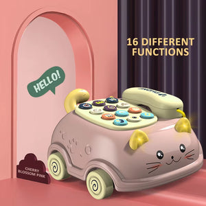 Baby Educational Learning Toys 0 12 Months Montessori Lights Musical Piano Mobile Phone Girl Kids Child Telephone Story Machine