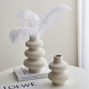 Nordic Style Ceramic Vase Decoration White Vase Modern Home Decoration Flower Pot Vase Decoration Home Living Room Decoration