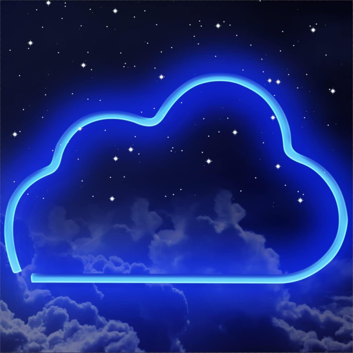 Cloud Led Light Led Light Sign,Cloud Neon Signs Blue Neon Signs for Bedroom Light up Sign Gothic Bedroom Decor Light up Signs for Wall Decor