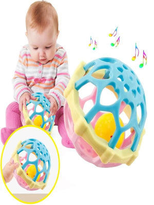 Kids Early Educational Rattles Ball Toys Colorful Soft Hand Grasping Bell Newborn Baby Toy from 0 3 6 9 12 Months Baby Toddler Sensory Toys Early Learning Toy for Boys Girls Baby Gifts