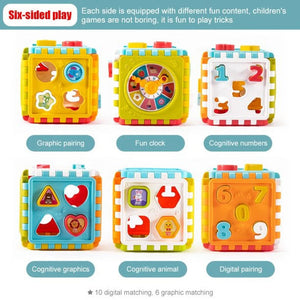 6-In-1 Activity Cube, Baby Educational Musical Toy, Early Development Learning Toys with 6 Different Activities, Best Gift for Babies