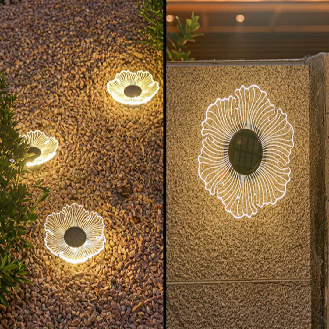1Pc Solar Acrylic Garden Buried Light Outdoor Garden Light Waterproof Outdoor Luminous Wall Decoration Wall Washing Light