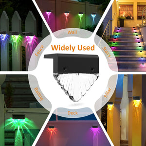 Solar Deck Lights, 10PCS Outdoor Lighting Patio Decor outside Step Lights for Backyard, Stairs, Yard, Garden Pathway, Step and Fences, 10 Lumens, Warm White/Rgb Lighting…