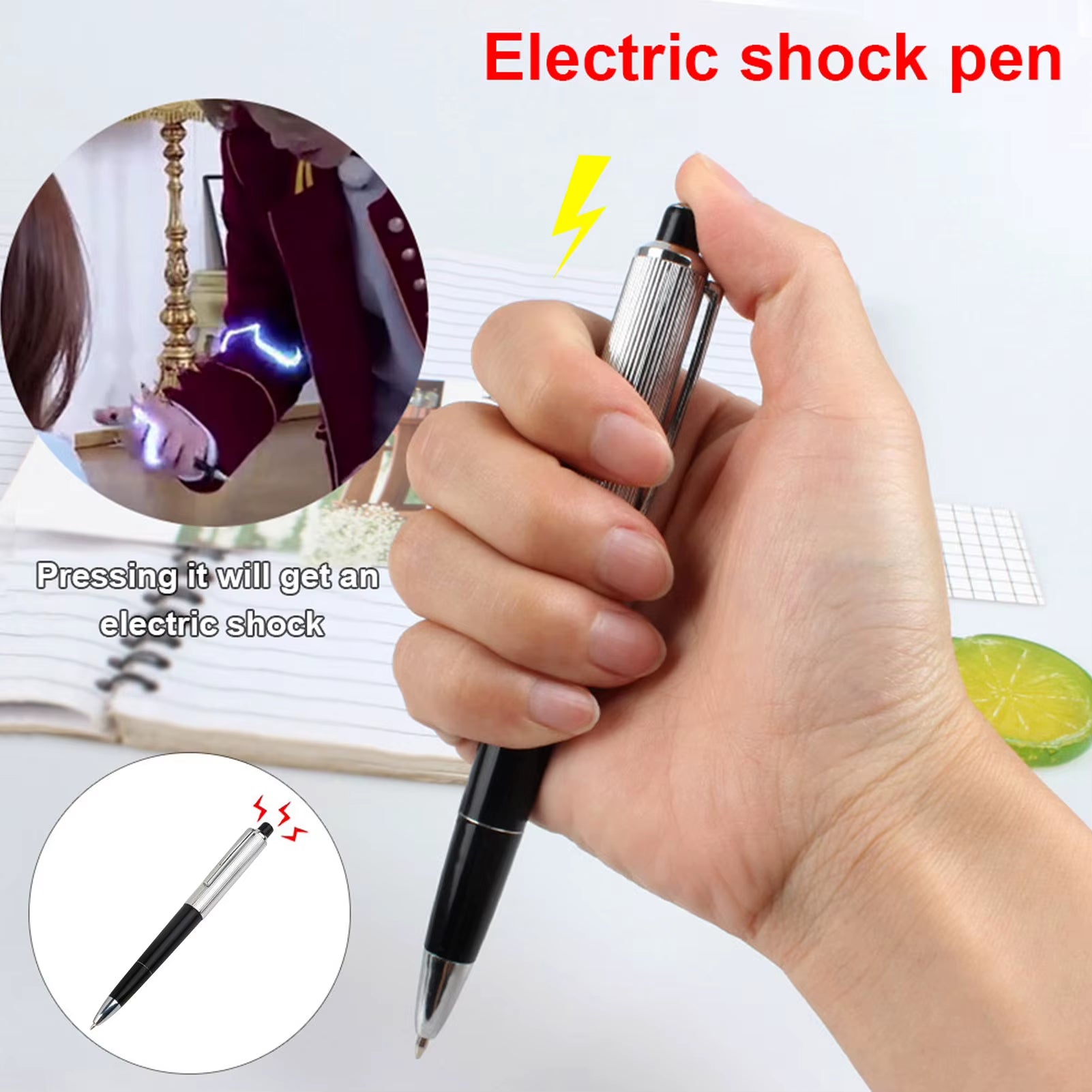 2024 Electric Shock Pen Toy Utility Gadget Gag Joke Funny Prank Trick Novelty Friend'S Best Gift