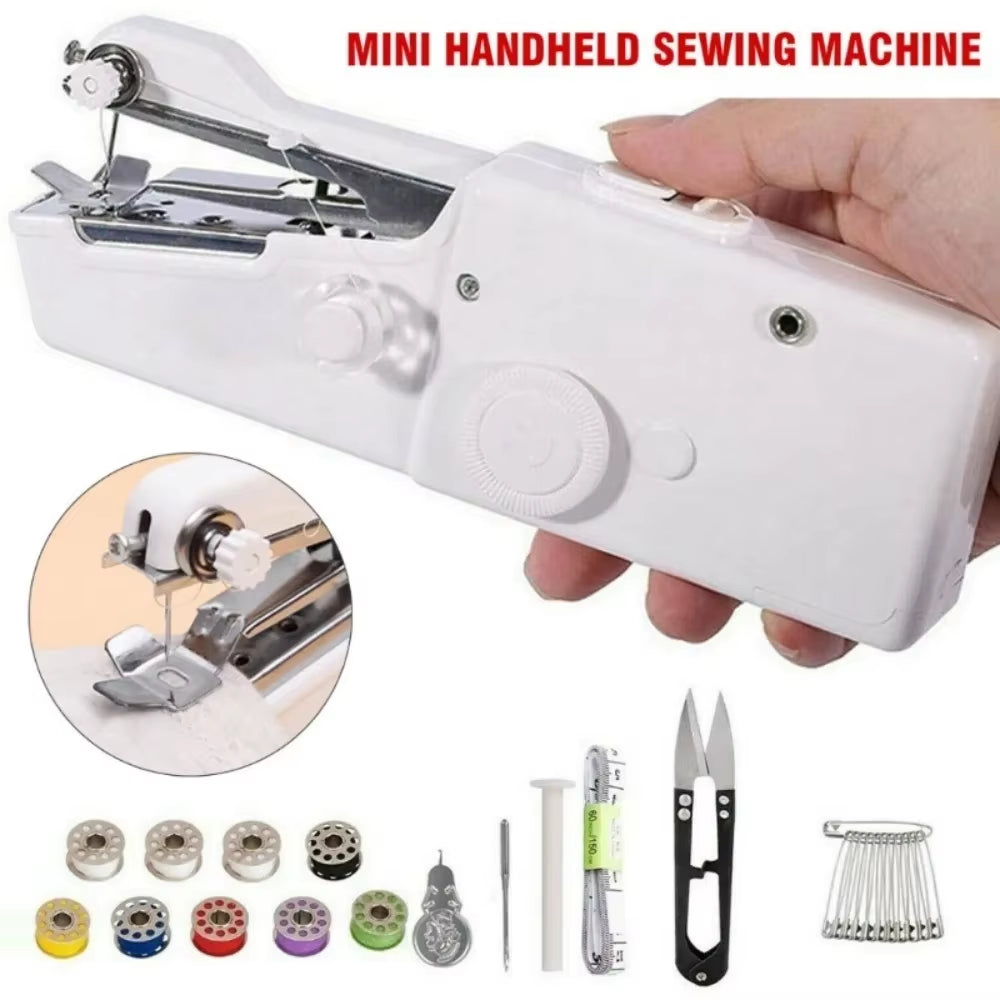 Mini Handheld Electric Sew Machine Multifunctional Home Mini Sewing Machine Sewing Accessories Electric Sewing Small Gadget