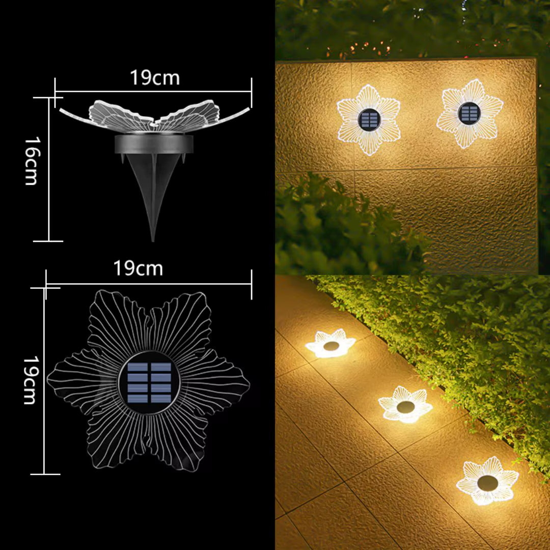 1Pc Solar Acrylic Garden Buried Light Outdoor Garden Light Waterproof Outdoor Luminous Wall Decoration Wall Washing Light