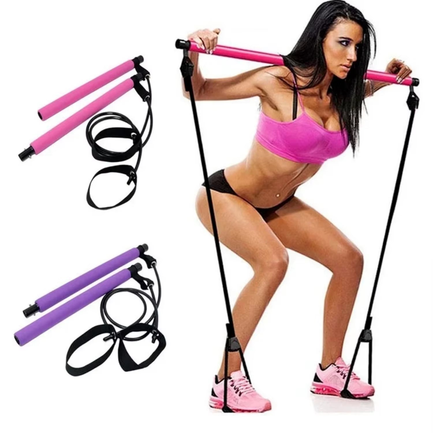 Premium Adjustable Resistance Bands Trainer for Crossfit, Yoga, Pilates - Efficient & Portable Fitness Accessory